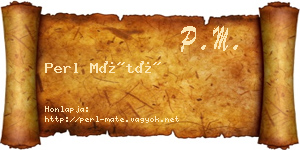 Perl Máté névjegykártya