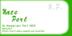 mate perl business card